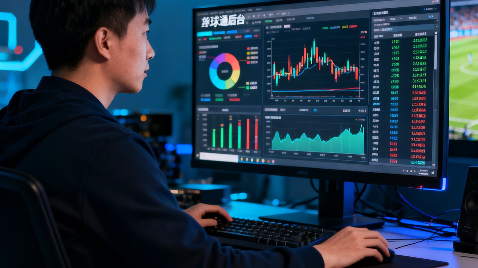 体育数据专家李俊使用看球通后台分析比赛数据模型和实时流